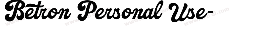 Betron Personal Use字体转换